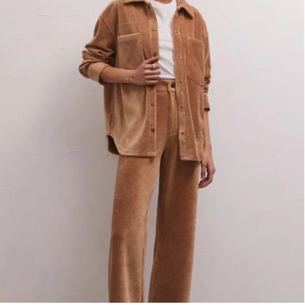 Z SUPPLY UNION KNIT CORDUROY MATCHING PANT SET Med & Large